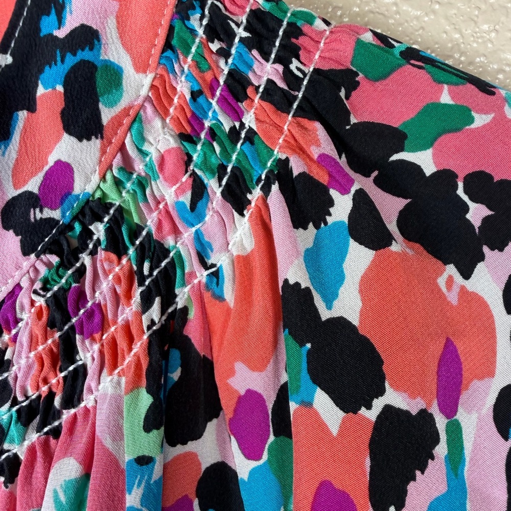 Lilly Pulitzer Pink and Blue Abstract Blouse - Picture 5 of 8
